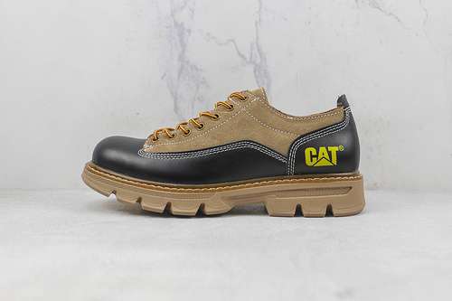 【380】[CAT SPORT LOW CASUAL SHOES BROWN/BLACK/YELLOW]-[MAN:38-44]