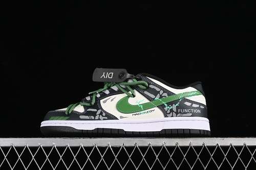 【380】[DD1391-100]-[SB DUNK LOW FZBB BLACK/WHITE/GREEN]-[WOMAN:36-39]-[MAN:40-46]