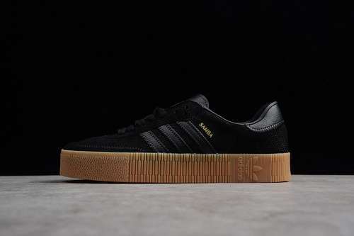 [B28157]-[SAMBAROSE LEATHER CORE BLACK/CORE BLACK/GUM]-[WOMANl36-39 1/3]-[MAN:40-44]-[OG00116]