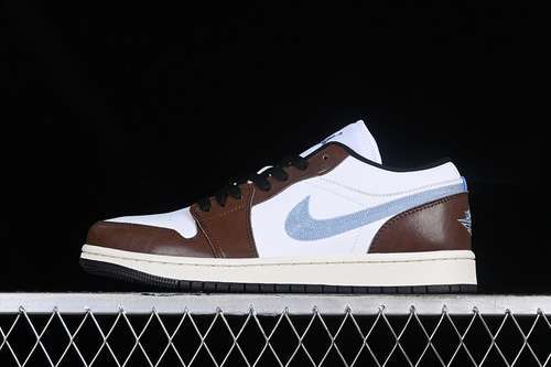 【260】[FQ8156-142]-[AIR JORDAN 1 LOW WHITE/BLACK/BLUE/BROWN]-[WOMAN:36-39]-[MAN:40-46]