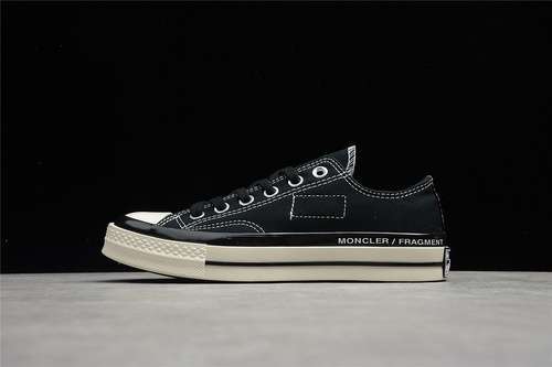 【250】[172320C]-[FRAGMENT DESIGN X MONCLER X CHUCK TAYLOR ALL-STAR 70S LOW BLACK/BLACK/EGRET]