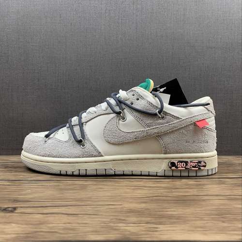 【360】[DJ0950-115]-[OW X SB DUNK LOW LOT 20 OF 50 SAIL/NEUTRAL GREY/GRIDIRON]-[UNSIEX:36-46]