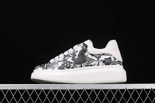 [ALE*XANDER MCQUEEN SOLE SNEAKERS WHITE/BLACK/GREY]-[WOMAN:34-39]-[MAN:40-45]