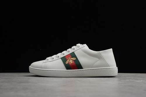 【520】[GU*CCI ACE EMBROIDERED LOW-TOP SNEAKER WHITE/GREEN]-[WOMAN:35-39]-[MAN:40-44]