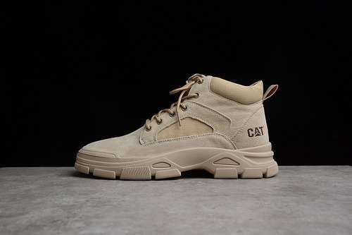 【340】[P717333]-[CAT FOUNDER MID BOOTS SAND/SAND/SAND]-[MAN:38-44]