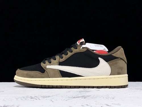 [CQ4277-001]-[GT AIR JORDAN 1 RETRO LOW OG TRAVIS SCOTT BLACK/DARK MOCHA/RED]
