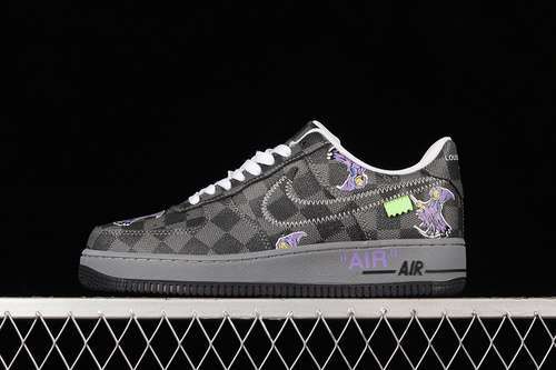 【850】[6A8PYL-100]-[L*V X AIR FORCE 1 LOW 07 GREY/BLACK/WHITE]-[WOMAN:35.5-39]-[MAN:40-47.5]