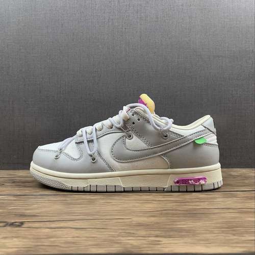 【300】[DM1602-118]-[OW X SB DUNK LOW LOT 03 OF 50 SAIL/NEUTRAL GREY/WHITE]-[WOMAN:36-39]-[MAN:40-45]