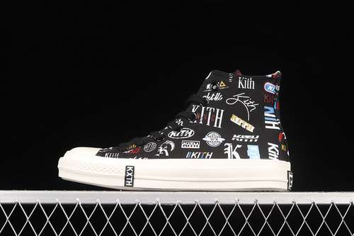 【260】[172465C]-[KITH X CHUCK TAYLOR 70S HIGH 10TH ANNIVERSARY BLACK/WHITE/MULTI-COLOR]