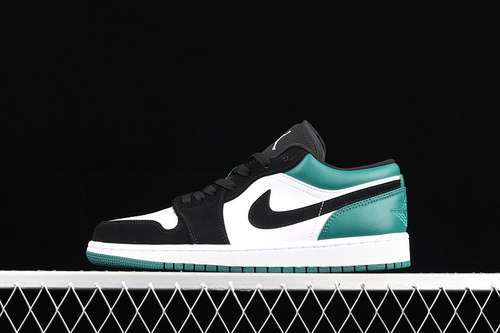 【320】[553558-113]-[AIR JORDAN 1 LOW WHITE/BLACK-MYSTIC GREEN]-[WOMAN:36-39]-[MAN:40-46]