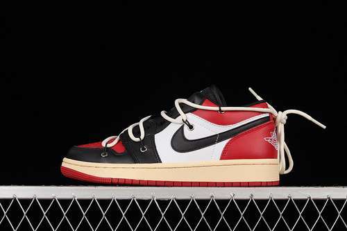 【300】[553560-612]-[AIR JORDAN 1 LOW GS BRED TOE GYM RED/WHITE/BLACK]-[WOMAN:35.5-39]-[MAN:40-47.5]