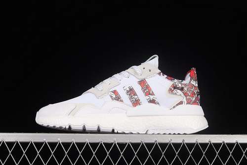 【280】[FW6696]-[NITE JOGGER BOOST SHOES CLOUD WHITE/CLOUD WHITE/RED]-[WOMAN:36-39]-[MAN:40-45]