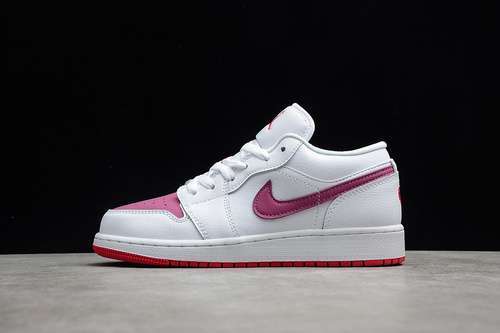 【340】[554723-161]-[CJ AIR JORDAN 1 LOW GS WHITE/TRUE BERRY-RUSH PINK]-[WOMAN:35.5-40]