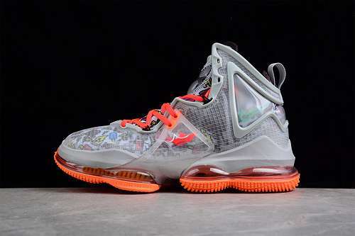【400】[DC9341-001]-[LEBRON 19 EP FAST FOOD GREY FOG/ROMA GREEN/ORANGE]-[MAN:39-46]
