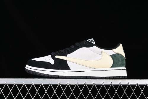 【380】[DM7866-678]-[TRAVIS SCOTT AIR JORDAN 1 LOW OG WHITE/BLACK/YELLOW]-[WOMAN:36-39]-[MAN:40-47.5]