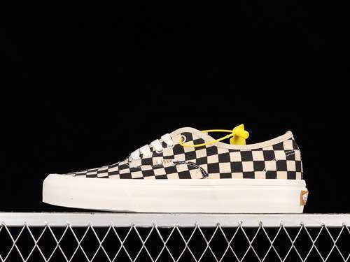 【220】[VN0A5KRD705]-[AUTHENTIC ECO THEORY CHECKERBOARD SHOES BLACK/BEIGE/WHITE]-[UNISEX:35-44]