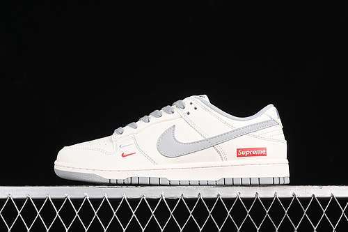 【360】[XX2025-317]-[SB DUNK LOW SUPREME OFF WHITE/GREY]-[WOMAN:36-39]-[MAN:40-45]