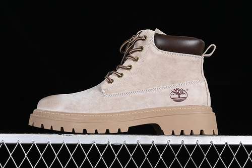 【360】[TB10068BEIGE]-[TIMBERLAND OUTDOOR MID TOP CASUAL RHUBARB BOOTS SERIES GREY/BLACK]