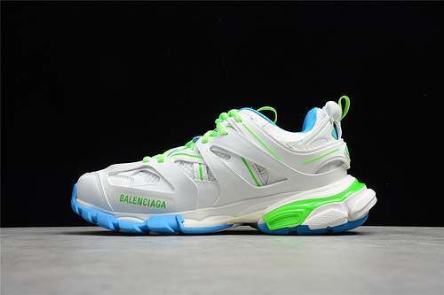 【580】[542023-W2BC3-0285]-[BA*LEN*CIAGA TRACK 3.0 SNEAKER WHITE/BLUE/GREEN]-[WOMAN:35-39]-[MAN:40-45]