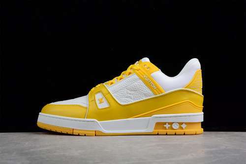 【750】[L*V LOW TRAINER SNEAKERS WHITE/WHITE/YELLOW]-[WOMAN:35-39]-[MAN:40-45]