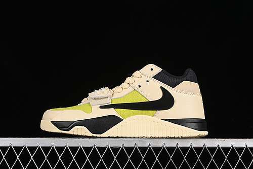 【500】[FZ8117-102]-[TRAVIS SCOTT X JORDAN CUT THE CHECK MUSLIN/BLACK/BRIGHT CACTUS]-[UNISEX:36-48.5]