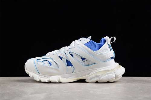 【560】[W3SKC9040]-[BA*LEN*CIAGA TRACK 3.0 WHITE/BLUE]-[WOMAN:35-39]-[MAN:40-46]