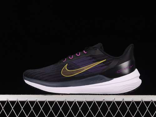 【280】[DD6203-007]-[AIR WINFLO 9 BLACK/GOLD SUEDE/BLACKENED BLUE]-[MAN:39-45]