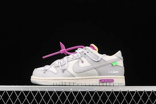 【470】[DM1602-118]-[OFF-WHITE X DUNK LOW &#x27;LOT 03 OF 50&#x27;SAIL/NEUTRAL GREY/WHITE]-[UN