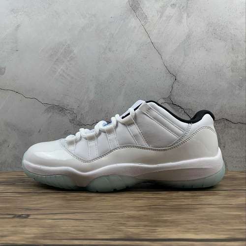 【500】[AV2187-117]-[AIR JORDAN 11 RETRO LOW WHITE/WHITE/BLACK/LEGEND BLUE]-[MAN:40-47]
