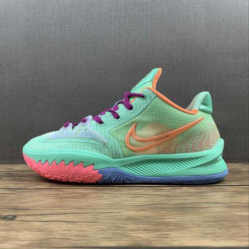 【280】[CZ0105-300]-[KYRIE LOW 4 EP KEEP SUE FRESH GREEN GLOW/RED PLUM/METALLIC GOLD/ATOMIC ORANGE]