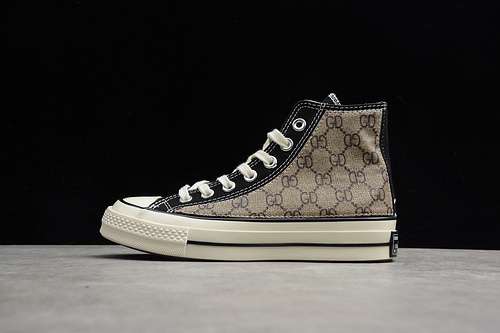 【260】[162050C]-[GU*CCI X CHUCK TAYLOR ALL-STAR HIGH 70S BLACK/KHAKI/WHITE]-[UNISEX:35-44]
