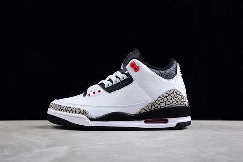 【360】[136064-123]-[AIR JORDAN 3 RETRO WHITE/BLACK-CMNT GRY-INFRRD 23]-[MAN:40-48]