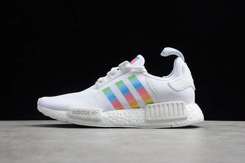【300】[FY9666]-[NMD R1 SHOES CLOUD WHITE/BLUE/PINK]-[WOMAN:36-39]-[MAN:40-45]