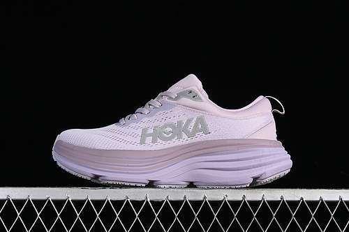 【260】[1127952 LMEL]-[HOKA ONE ONE BONDI 8 GREY/PURPLE]-[WOMAN:36-39]-[MAN:40-45]