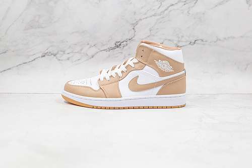 【340】[554724-271]-[AIR JORDAN 1 MID TAN/WHITE/GUM]-[WOMAN:36-39]-[MAN:40-46]