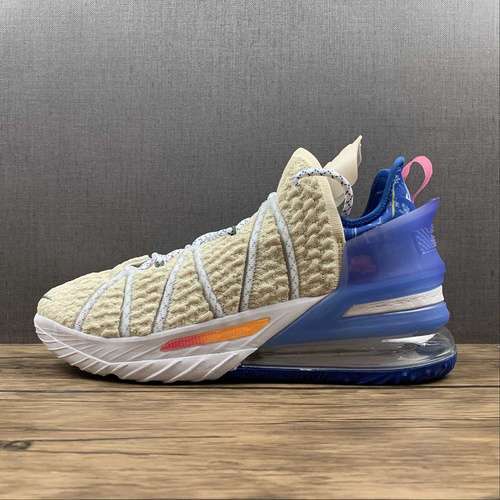 【400】[DB8148-200]-[LEBRON 18 LOS ANGELES BY DAY LIGHT CREAM/GAME ROYAL/SPIRAL SAGE/PINK GLOW]