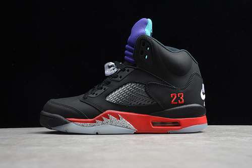 【400】[CZ1786-001]-[GZ AIR JORDAN 5 TOP 3 BLACK/FIRE RED-GRAPE ICE-NEW EMERALD]-[UNISEX:36-45]