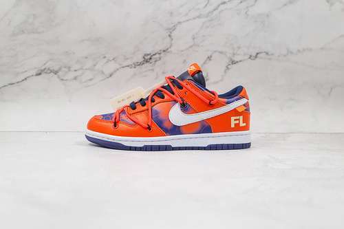 【400】[DD0856-801]-[OW X FUTURA X DUNK LOW SB NAVY BLUE/WHITE/ORANGE]-[WOMAN:36-39]-[MAN:40-45]