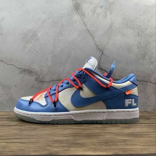 【480】[DD0856-403]-[OW FUTURA DUNK LOW SB UNC DARK POWDER BLUE/DARK POWDER BLUE/WHITE]-[UNISEX:36-46]