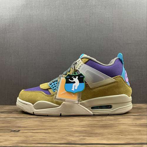 【550】[DJ5718-300]-[UNION LA X AIR JORDAN 4 RETRO DESERT MOSS/TURQUOISE BLUE/DARK IRIS]-[MAN:40-47.5]