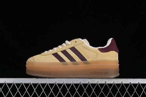 【230】[IF5937]-[ORIGINALS GAZELLE BOLD ALMOST YELLOW/MAROON/WONDER WHITE]-[WOMAN:35.5-42]