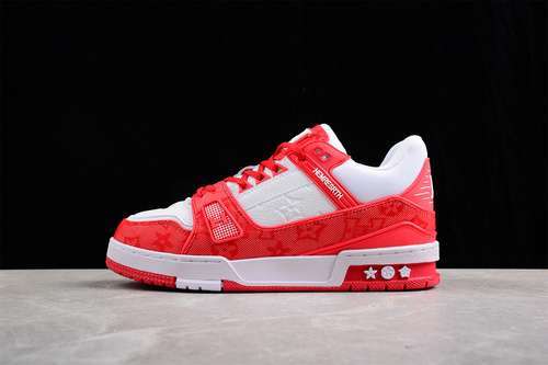 【360】[L*V 2022 TRAINER SNEAKERS RED/WHITE/RED]-[WOMAN:36-39]-[MAN:40-46]