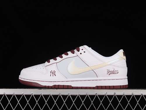 【310】[FC1688-900]-[SB DUNK LOW MLB WHITE/BEIGE/RED]-[WOMAN:36-39]-[MAN:40-45]