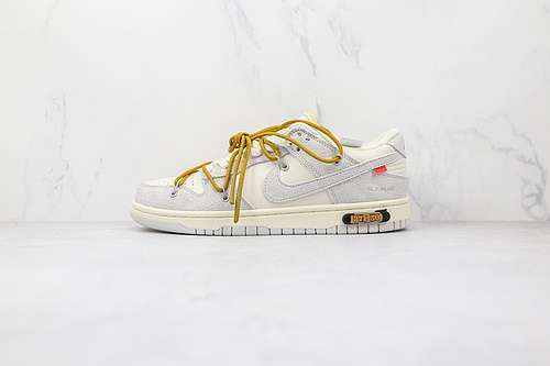 【360】[DJ0950-105]-[OW X SB DUNK LOW LOT 37 OF 50 WHITE/LIGHT GREY/YELLOW]-[WOMAN:36-39]-[MAN:40-46]