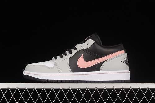 【300】[553558-062]-[AIR JORDAN 1 LOW BLACK/GREY FOG/WHITE/BLEACHED CORAL]-[WOMAN:35.5-39]-