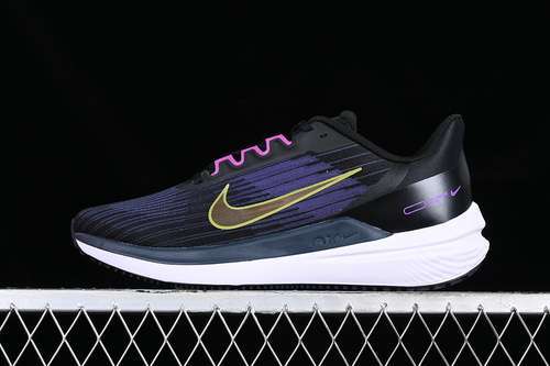 【260】[DD6203-007]-[AIR WINFLO 9 BLACK/GOLD SUEDE/BLACKENED BLUE]-[MAN:39-46]