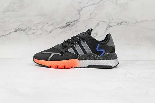 【300】[FY3686]-[NITE JOGGER SHOES CORE BLACK/BLACK SILVER/SOLAR RED]-[WOMAN:36-39]-[MAN:40-45]