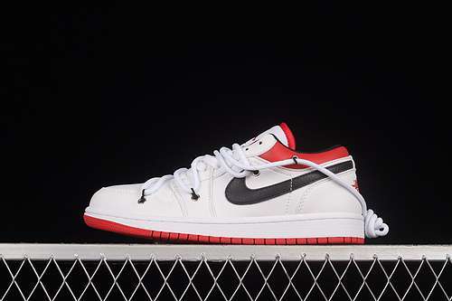 【320】[553558-118]-[AIR JORDAN 1 LOW WHITE/UNIVERSITY RED/BLACK]-[WOMAN:36-39]-[MAN:40-46]