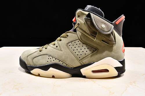 [162-160-171]-[CN1084-200]-[TRAVIS SCOTT X AIR JORDAN 6 MEDIUM OLIVE/BLACK/UNIVERSITY RED]