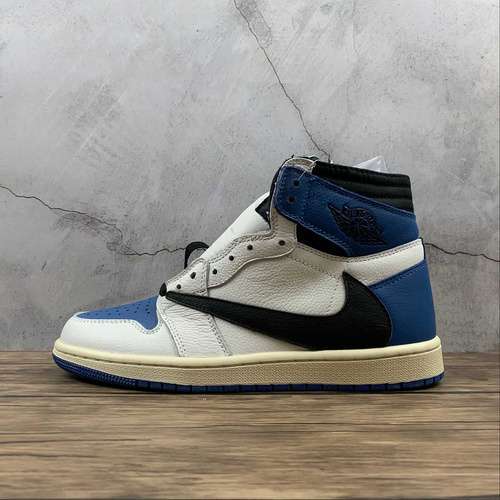 【340】[MNJDLS-642]-[TRAVIS SCOTT X FRAGMENT X AIR JORDAN 1 HIGH OG SP WHITE/BLUE/BLACK]-[MAN:40-46]